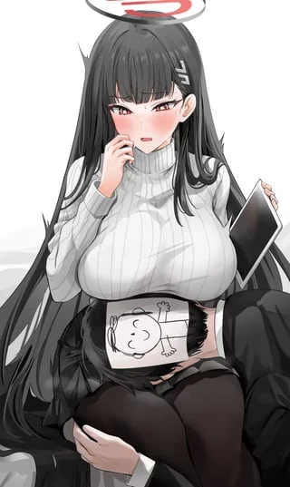 Between Rio's thighs and boobs