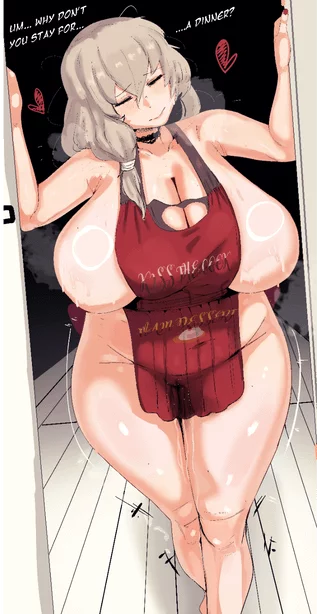 "why do you don't stay for the dinner ? my husband is not coming home tonight, maybe you could stay with me. Would you leave a woman like me all alone?"