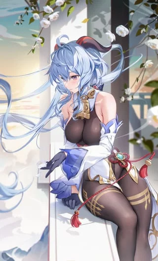 Ganyu's outfit is lewd and sexy