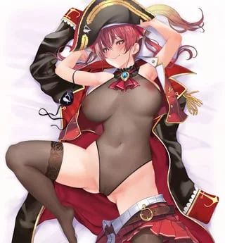 Houshou Marine On Her Back (Niina) [Hopetiteve]