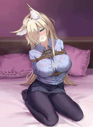 Sweaty tied Kanna [Blue Archive]