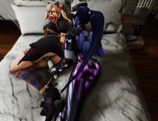 D.va tied up and vibrated