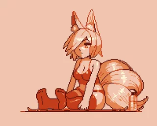 I want you to walk in on me (your foxgirl friend) doing yoga in a tight outfit.