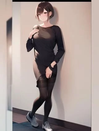 Shy posing girl (Ann)