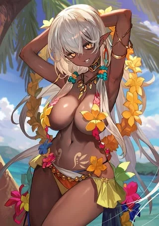Contrary to popular belief, dark elves love the sunlight~