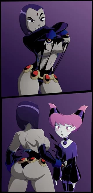 Raven Showing Jinx The Goods (RavenRavenRaven) [Teen Titans]