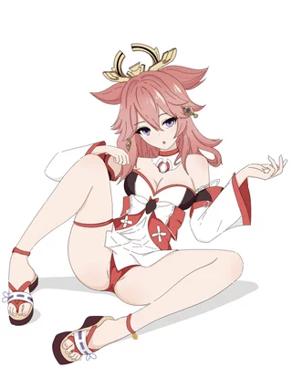Commision by me- Yae Miko genshin impact by me