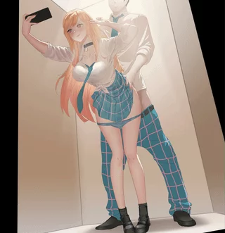 Gojo and Marin in the changing room