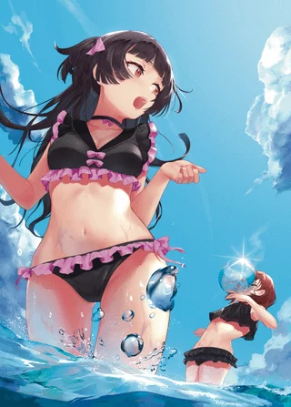 Fuyuko & Madoka at the Beach