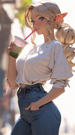 Sipping on a Drink