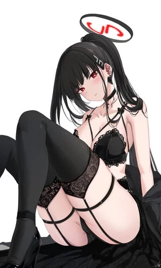 Rio in black lingerie [Blue Archive]