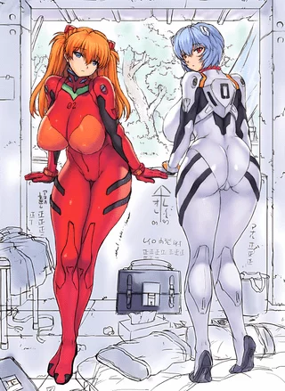 Curvaceous Asuka & Rei (Mogudan) [Evangelion]