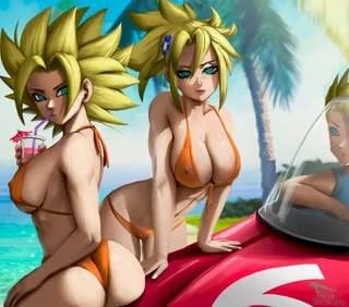 SSJ Kale and Caulifla (NovaSayajinGoku) [Dragon Ball]