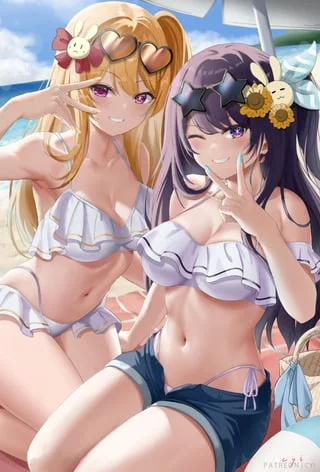 Swimsuit Ruby and Ai [Oshi No Ko]