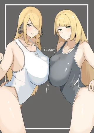 Cynthia & Lusamine [Artist: Tatsu0425zyou]