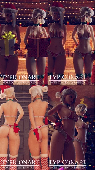 Christmas Mercy and Ashe Part 1 (Typcionart) [Overwatch]