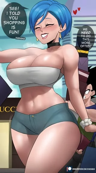Bulma and her Big Shopping Bags (EchoSaber) [Dragon Ball]