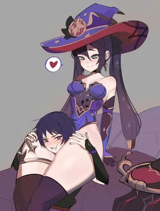 Need to get squished by (mona) thighs like this, and as she crushes my head between those buns id start to lick her tight pussy through her panties