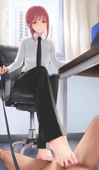 Makima footjob