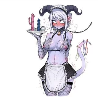 "S-Stupid foooish Humans! When I get out of this... anti magic collar shit, I will destroy each and everyone of you, and will make you pay for making me your "maid""