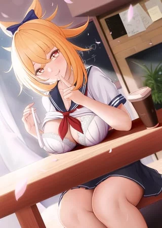 Yoimiya Teasing in Class