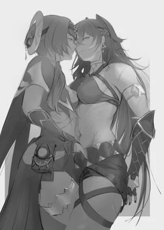 Dehya gets pinned by Candace. [Genshin impact].