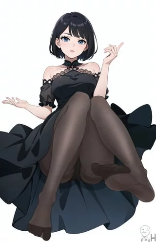 Black Dress & Tights [Artist's Original]