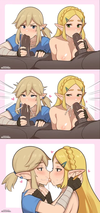 Sucking cock is much more fun with a friend~