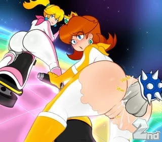 Daisy gets screwed out of first (socks4you)[Super Mario Bros.]