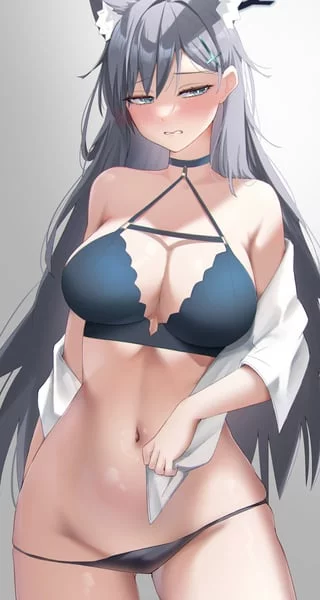 Shiroko embarrassed (azarasinanoka) [Blue Archive]