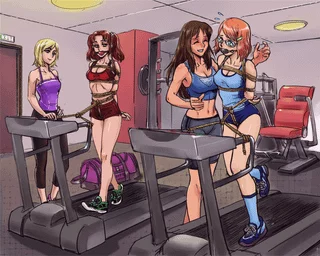 working out in bondage
