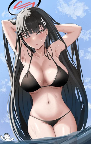 Rio in black bikini