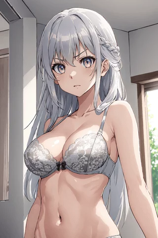Matching Silver Lingerie