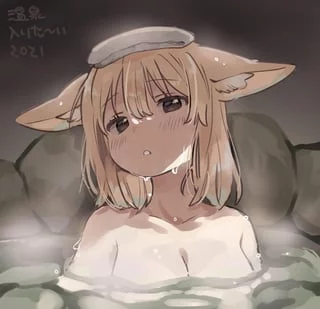 Getting to use our on site hot spring after work makes it all worth it…