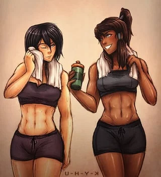 Me (korra) to my friend: "it's cool here but those stares I mean....those people here are sure hot but is staring all they do?
