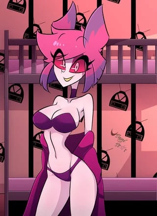 “Ah hello there. Can I help you, dear?” (I want to be this sexy demon that underestimates your hypnotic power)