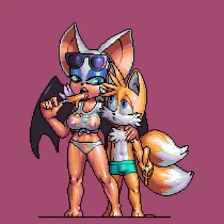 Rouge and Tails [Sonic X] (Darktinny)