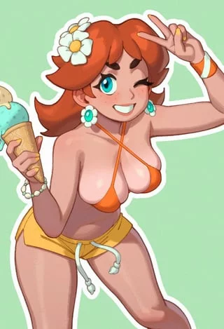 Daisy bathing suit. (Rizdraws)