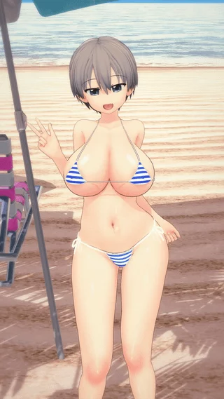 Uzaki-Chan having a fun time at the beach! (Giddora)