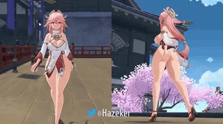 Thicc Yae Miko (Hazeker) [Genshin Impact]