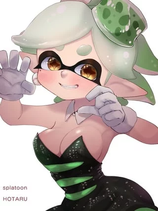 Marie’s bursting out of her corset (ura mya pain) [Splatoon]