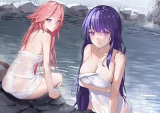Onsen Yae & Raiden [Genshin Impact]