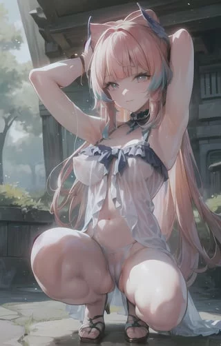 (Kokomi) soaked from the rain