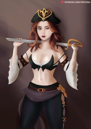 Miss Fortune poses for you [League of Legends] (Piepzeru)