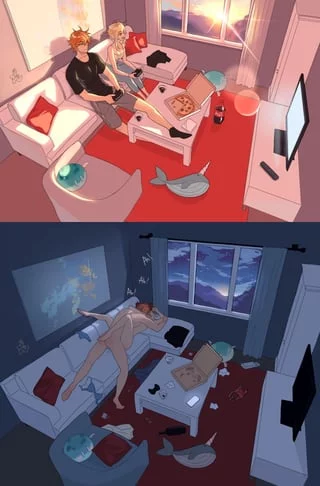 It always seems to end up like this when I hang out with a guy...