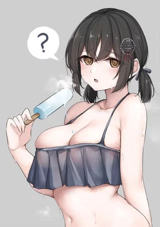 Haguro trying to eat a popsicle (Jiangyou Dang) [KanColle]