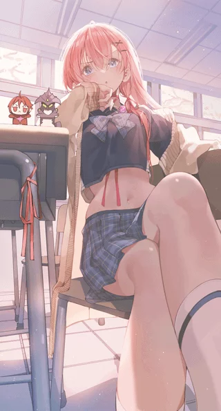 Not gonna lie, I love the uniform here, it's so stylish! But... it is a little short.