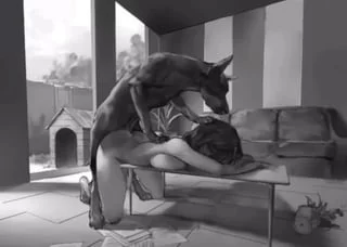 Can't.. Escape.. Doggy cock..~