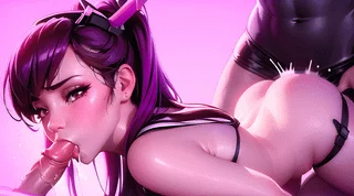 D.Va Spitroast Orgasm [Stable-Diffusion Duchiaten-v3]