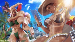 Cammy, Juri, and Chun-Li - "Vacation" (Milapone) [Street Fighter]
